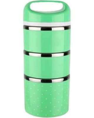 3 Layer Tier Stainless Steel Thermal Insulated Stackable Lunch Box Bento Food