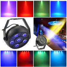 6LED RGB 9W Mini Portable Stage Par Light 3-in-1 Stage Lighting