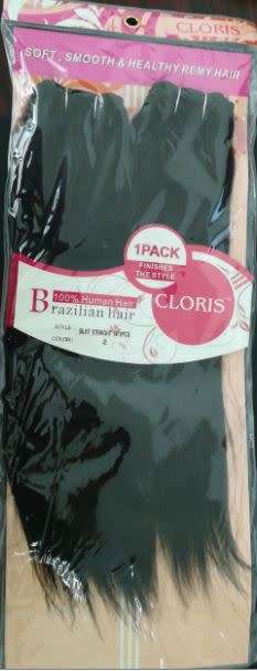 Cloris 100% Human Hair Silky Straight 16" 2pc