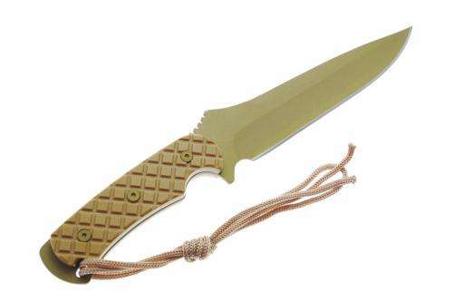 KNIFE No.Sa31 Fixed Blade Hunting Knife, Full-Tang Structure, Block Pattern Handle