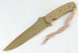 KNIFE No.Sa31 Fixed Blade Hunting Knife, Full-Tang Structure, Block Pattern Handle
