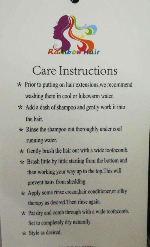 Rainbow Hair 100% Human Hair Brazilian Straight 12" Color Natural