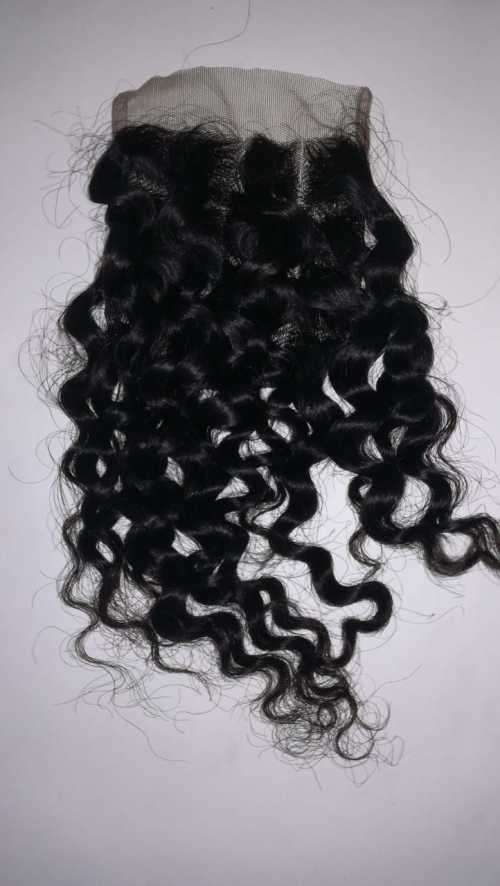 Closure Brazilian Hair Jerry Curly 4x4 8"