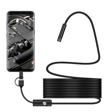 3 in 1 Android Smartphone Endoscope USB Inspection Camera Waterproof Wire Borescope