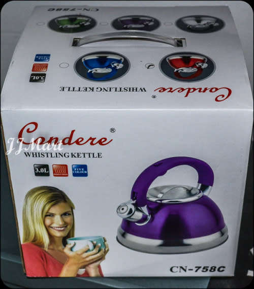 Condere 3.0L Whistling Kettle(Gas stove friendly)Assorted Colours
