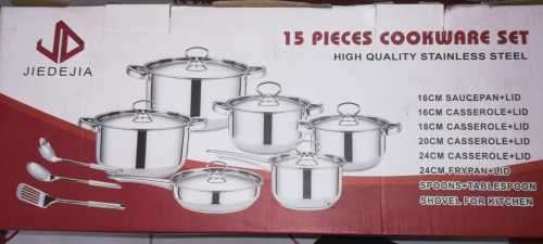 15 Pc Cookware Sets Stainless Steel