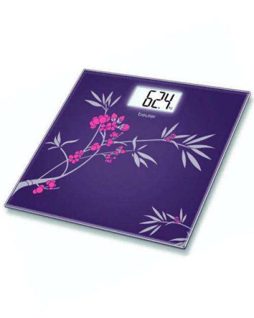 Glass Bathroom Scale Flower patterns