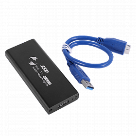 SSD mSATA to USB 3.0 External Enclosure Case Black