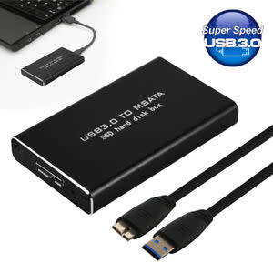 SSD mSATA to USB 3.0 External Enclosure Case Black