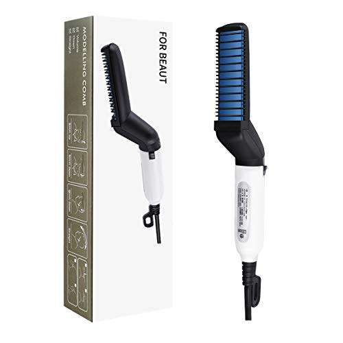 Men's Hair and Beard Straightener, Comb Styler