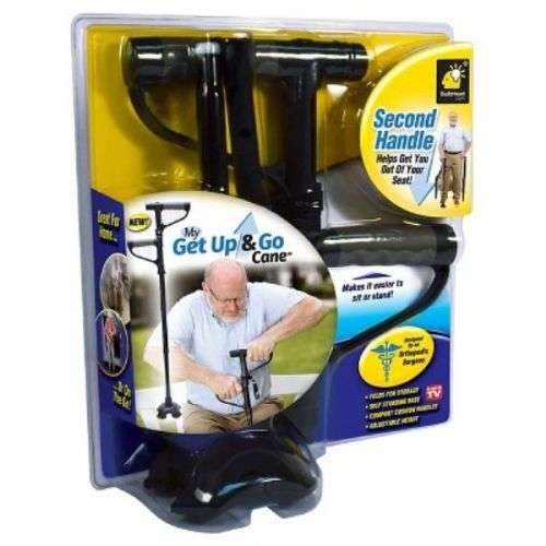 Folding Cane with Light Second Handle with 3 Built-In Led Lights Easy Adjustable Easy Folding Helps