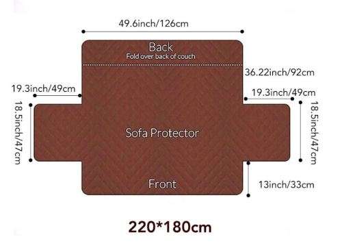 Reversible 2 Seats sofa cover couch cover Pet Protector