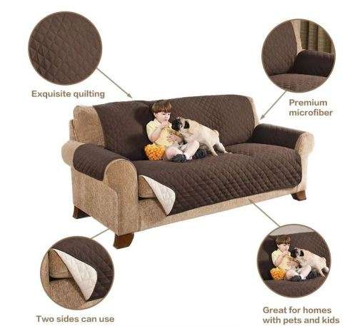Reversible 2 Seats sofa cover couch cover Pet Protector