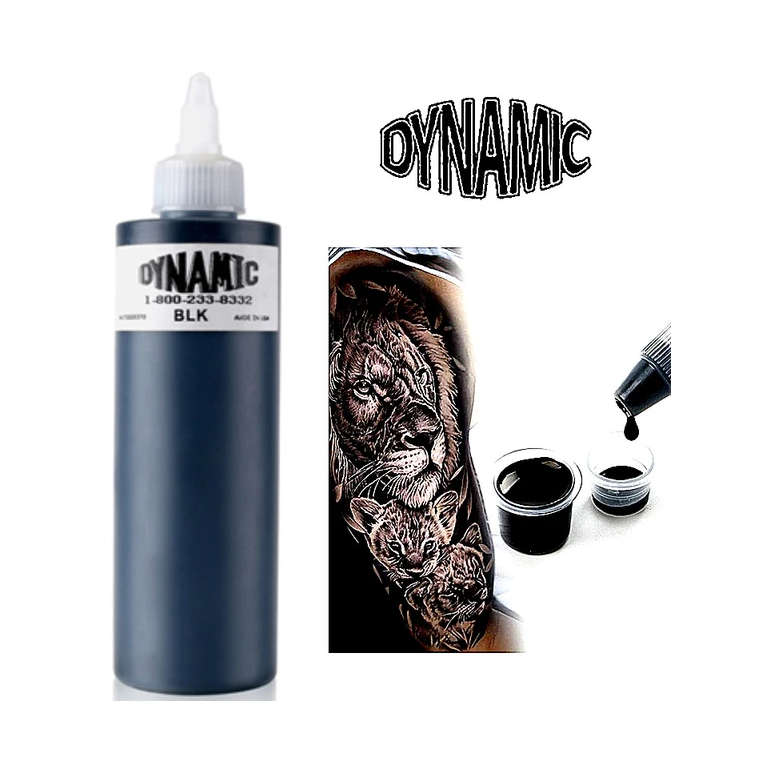 Dynamic Black Tattoo Ink 240ml (8 Ounce)