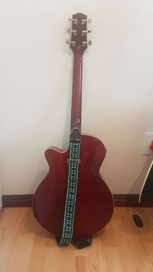 Acoustic Electric Steel String Guitar (Red)