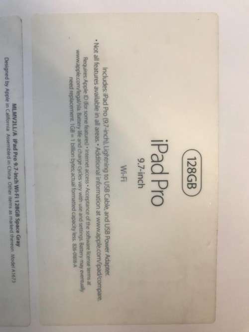 iPad Pro 9.7" Wifi 128GB