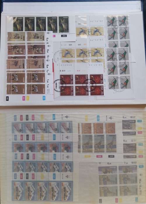 Blocks, Sheets, Strips and Minature sheets of SA and Homelands in Clean Album