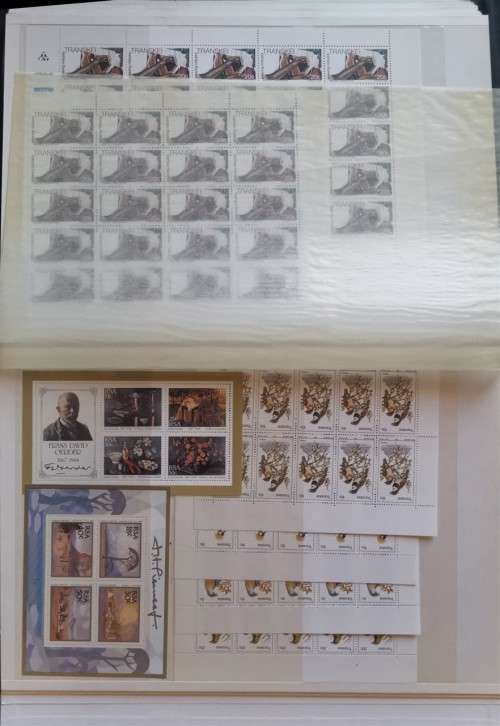 Blocks, Sheets, Strips and Minature sheets of SA and Homelands in Clean Album