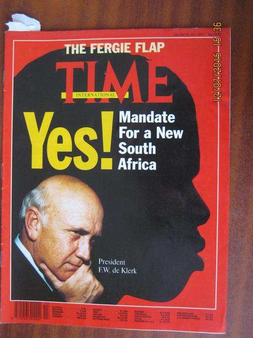 Time Magazine March 30 1992 YES mandate for New South Africa Q&A With Thabo Mbeki