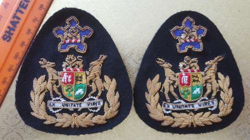 SADF South African Navy Warrant Officer WO AO Rank Patch Badge Bullion Wire Facing Set very RARE
