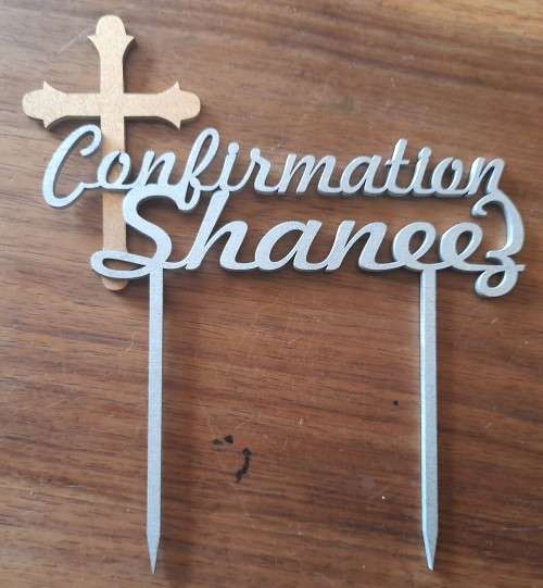 Custom Cake topper Confermation, Birthday, God Bless, Batism etc.