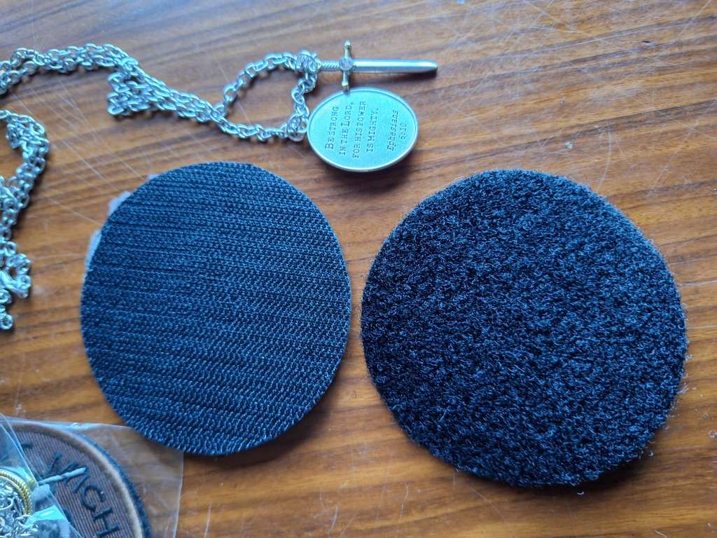 Saint Micheal Protect Us patch and necklace set