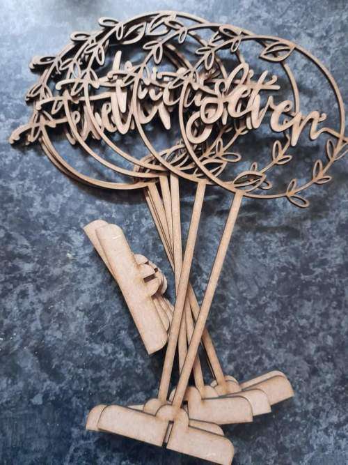 Wedding table numbers stand per stand