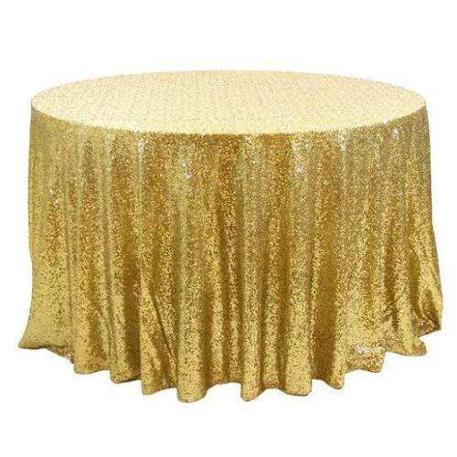 Sequin Tablecloth- Round 2,80m - Rose Gold