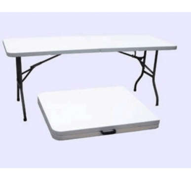 Outdoor Foldable - Plastic - Table, White,(1.8m)