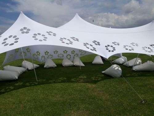 Stretch Tents - 4 Way - Polyester - Decor - Tents - Non Waterproof- No Poles- 5m x 10m