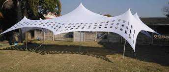 Stretch Tents - 4 Way - Polyester - Decor - Tents - Non Waterproof- No Poles- 5m x 10m