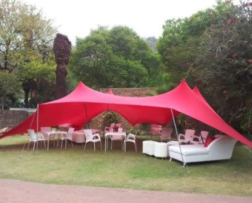 100% - Waterproof - Stretch Tents - Polyester - No Poles- 5m x 5m