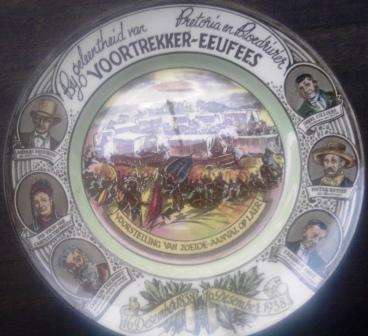 Royal Doulton Voortrekker Eeufees 16 Des 1838-1938 Porcelain Board