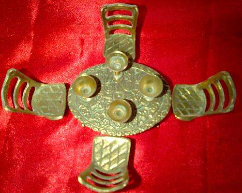 Copper Bell with 2 Candle holders(small)