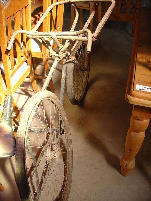 Old bicycle for display