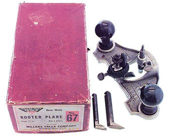 Millers Falls Company No. 67: Open Throat Router Plane. (BOX NOT INCLUDED)