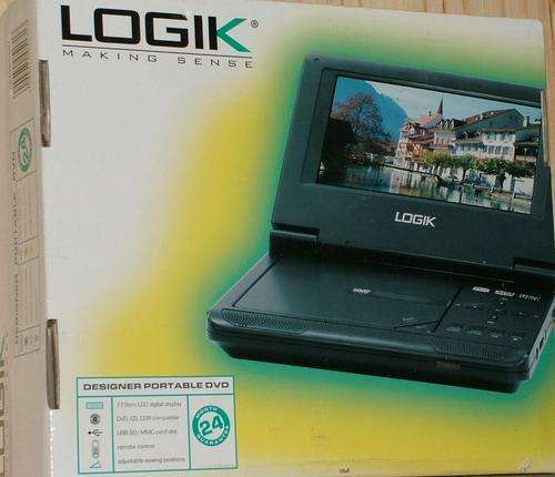 Logik LPD-7 Portable DVD/VCD/CD/MP3/MP4 PLAYER WITH REMOTE (K) USED AS DISPLAY GOOD AS NEW