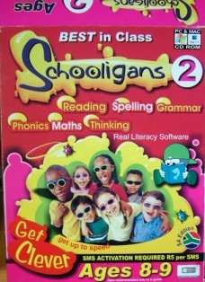 SCHOOLIGANS 2 LITERACY SOFTWARE :READING, SPELLING GRAMMAR, PHONICS, MATHS , THINKING