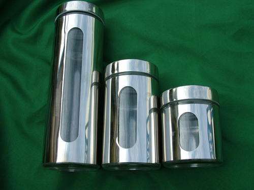 3Piece Stainless steel / glass Container set
