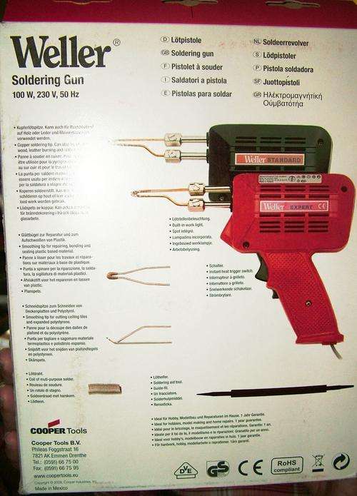 WELLER SOLDERING GUN 100W, 230 V 50 HZ  EXPERT: BRAND NEW IN BOX ; great for hobbys