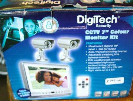 CCTV 7" COLOUR MONITOR KIT 3 CHANNEL (2 x cameras + monitor)