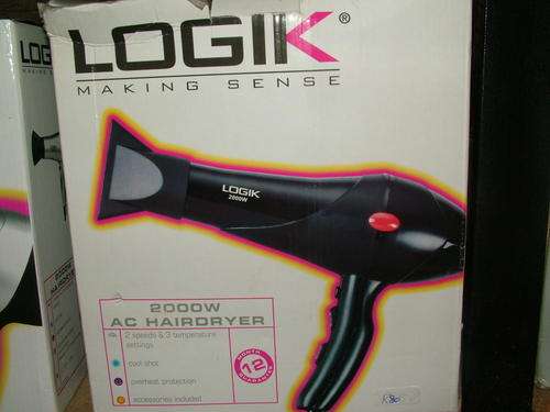 Logik 2000W AC Hairdryer*NO ORIGINAL BOX*