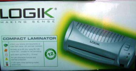 LOGIK HOME LAMINATOR  A4 "NO ORIGINAL BOX"