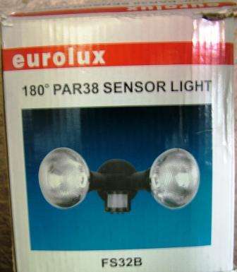 Eurolux 180 degrees PAR38 Sensor Light : used as display