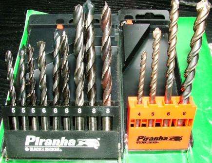 PIRANHA BLACK&DECKER DRILL BIT SET:   HI-TECH AND BULLET:  BRILLIANT QUALITY