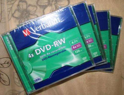 5 X Verbatim 4 x DVD-RW / dvd-re-recordable 4.7GB 120min