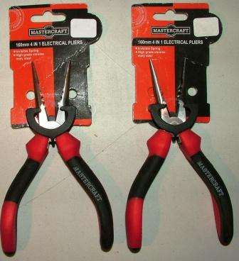 MASTERCRAFT 2 piece 4 in 1 Electrical Pliers : Invisible Spring / High Grade Chrome Moly Steel
