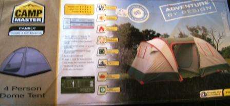 CAMPMASTER FAMILY DOME 4 +  EXTENSION IN BRAND NEW CONDITION USED AS DISPLAY