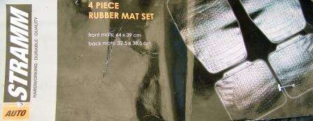 STRAMM 4 PIECE RUBBER MAT SET