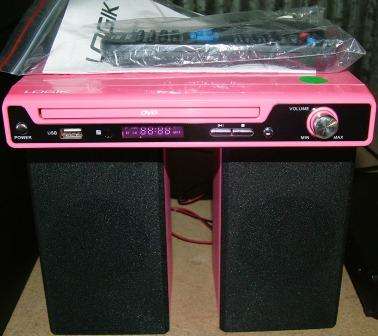 LOGIK 2CH PINK DVD WITH SPEAKERS